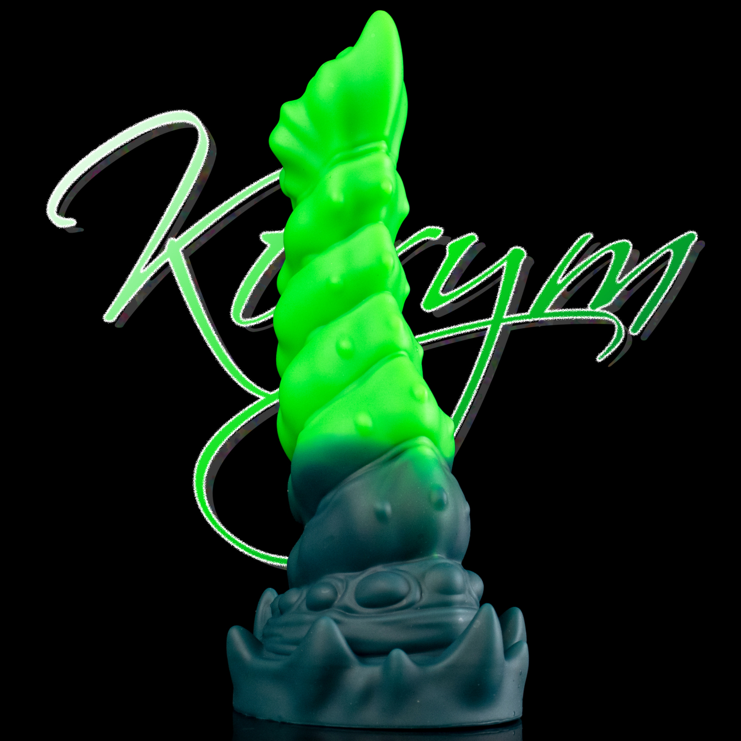 Glow Spore - Spiral Growth Textured Bioluminescent Alien Dildo | Korym