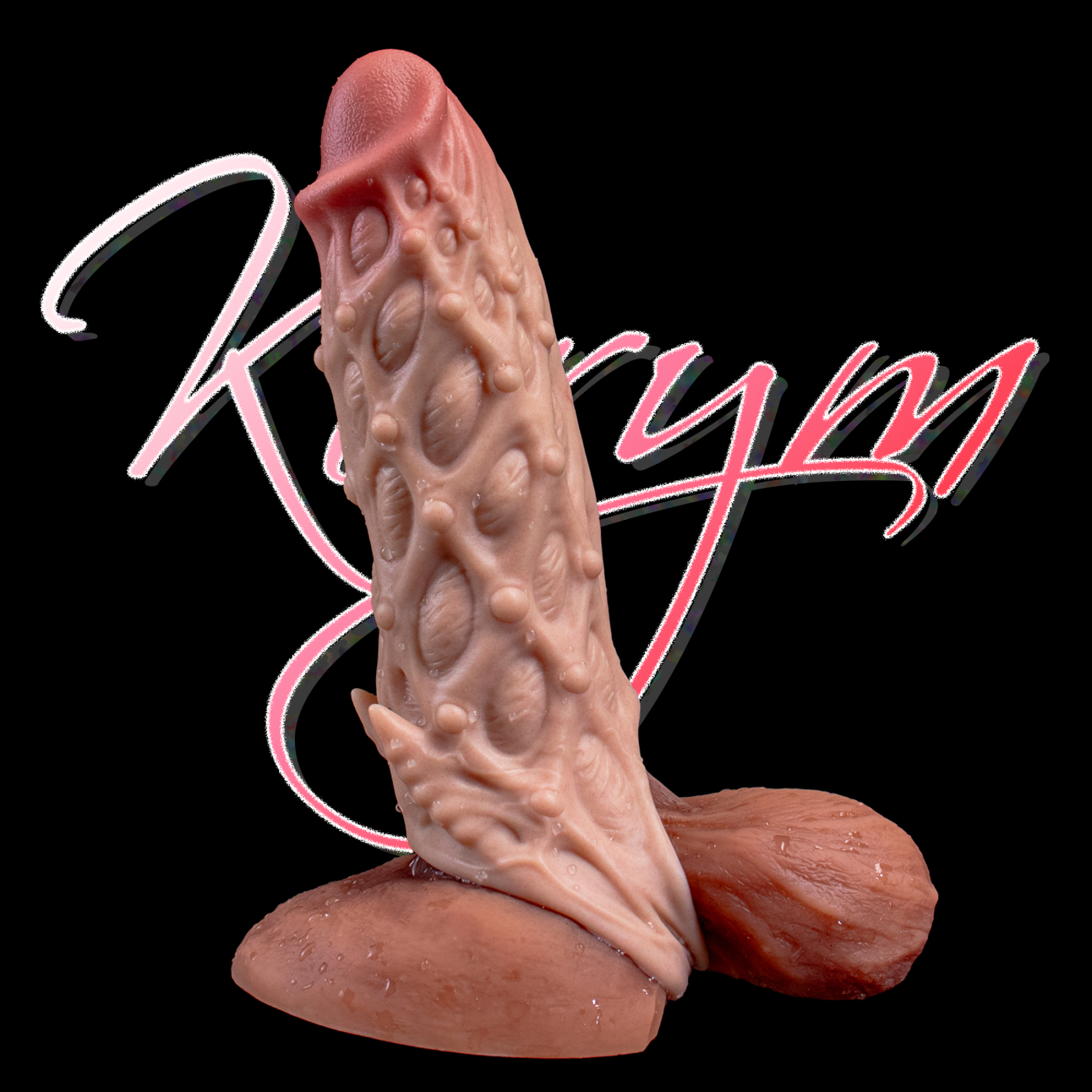 Progenitor's Fin | Bio-Scales & Sensory Fin | Integrated Scrotum Loop | 18cm Platinum Silicone Sleeve