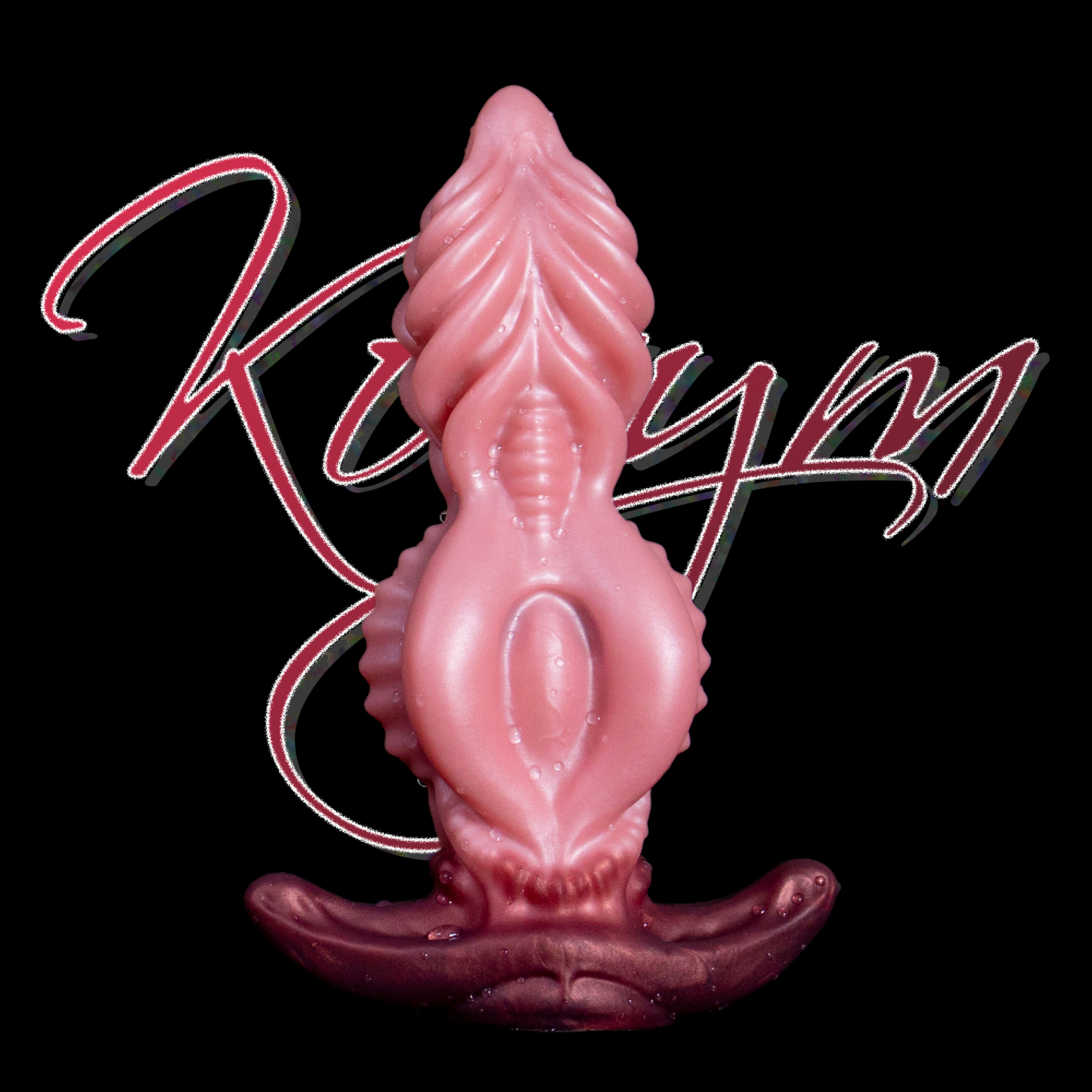 Spiral Pistil of Chaos | Multi-Spiral Texture & Anchor Base | 7.8cm Platinum Silicone Plug | Rotational 