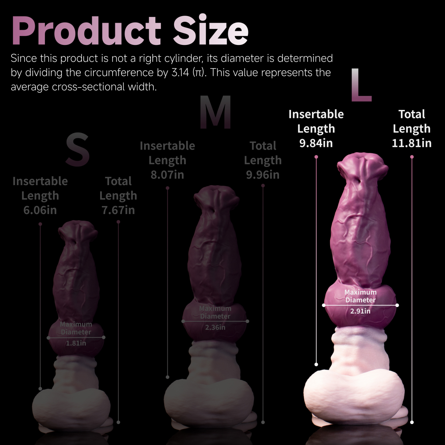 Korym Lockjaw — Flared Horse Head & Knot Silicone Dildo, Veined Shaft