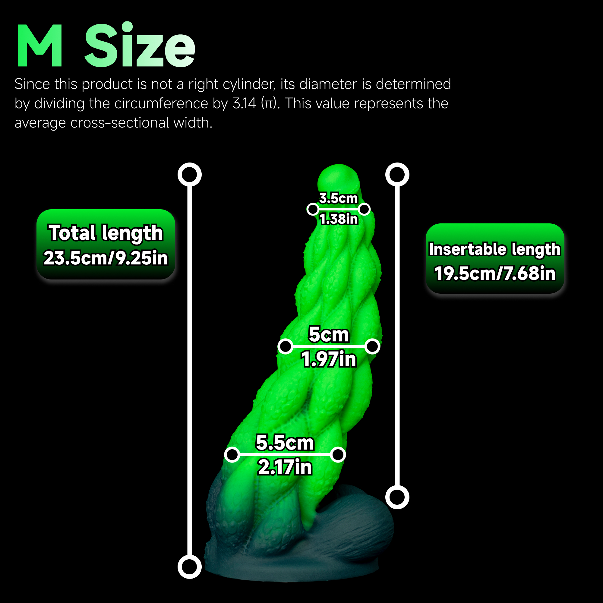 Korym Helix Wedge — Tri-Helix Textured Silicone Dildo with Suction Cup