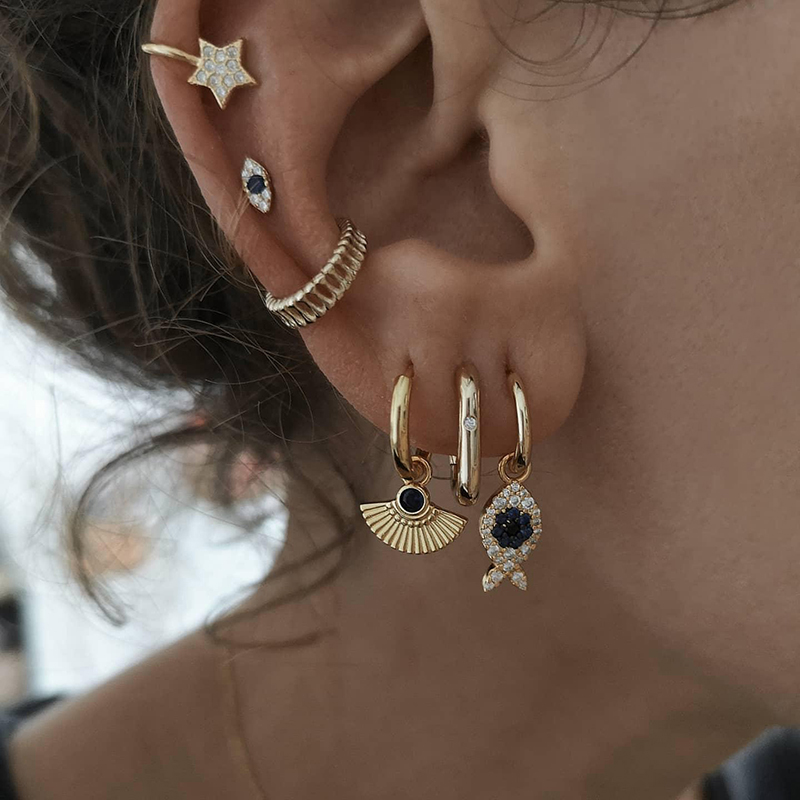 Round Raffia Earrings For Women Dopamine Summer Beach Handmade Rattan Weave Geometric Dangle Earrings