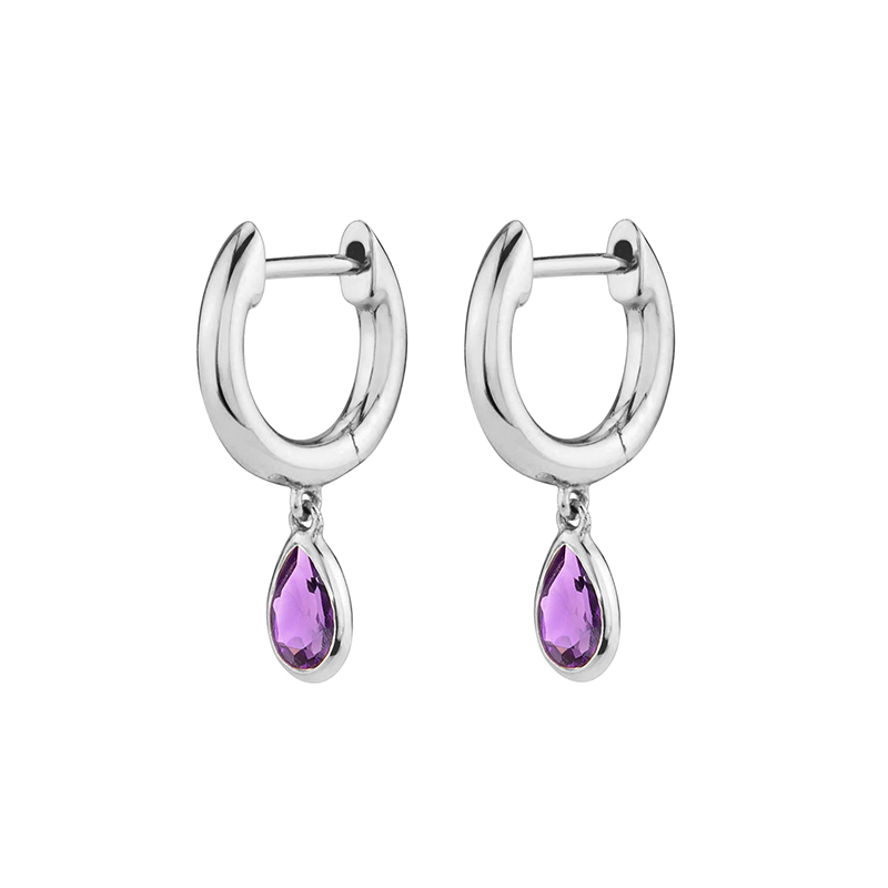 Fashion Purples Star Moon Zircon Earrings Set for Women Gold Plated Dangle Chain Stud Earrings Woman Wholesale Jewelry Accessories