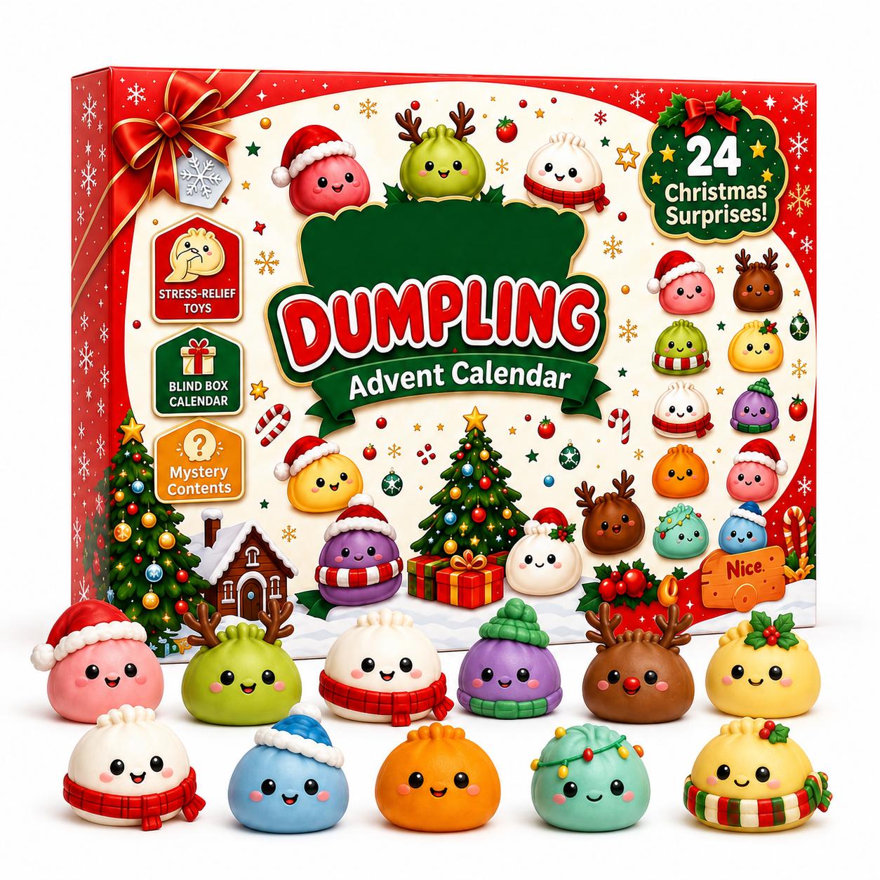 2026 Dumpling Squishy Advent Calendar - Indoor Recreation Stress Relief Toy, 24 Surprise Kawaii Mini Food Squishy Figures, Cute Christmas Countdown Holiday Gift 2026 Dumpling Squishy Advent Calendar - Indoor Recreation Stress Relief Toy, 24 Surprise Kawaii Mini Food Squishy Figures, Cute Christmas Countdown Holiday Gift
