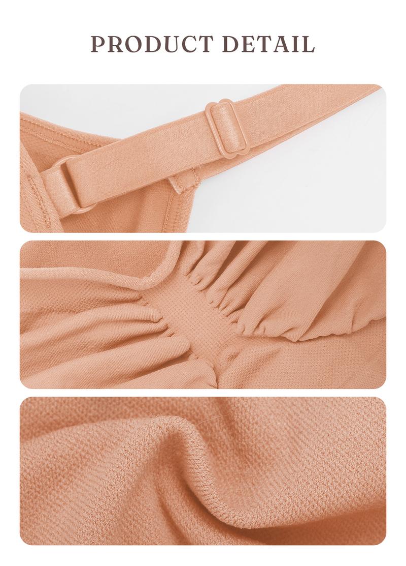 FeelinGirl #live1 Women's Wireless Bra Comfort up to 44DD No Padding No Underwire Unlined Cami Bra Seamless Sports Bra for Everyday Wear Breathable and Stretchy FeelinGirl #live1 Women's Wireless Bra Comfort up to 44DD No Padding No Underwire Unlined Cami Bra Seamless Sports Bra for Everyday Wear Breathable and Stretchy