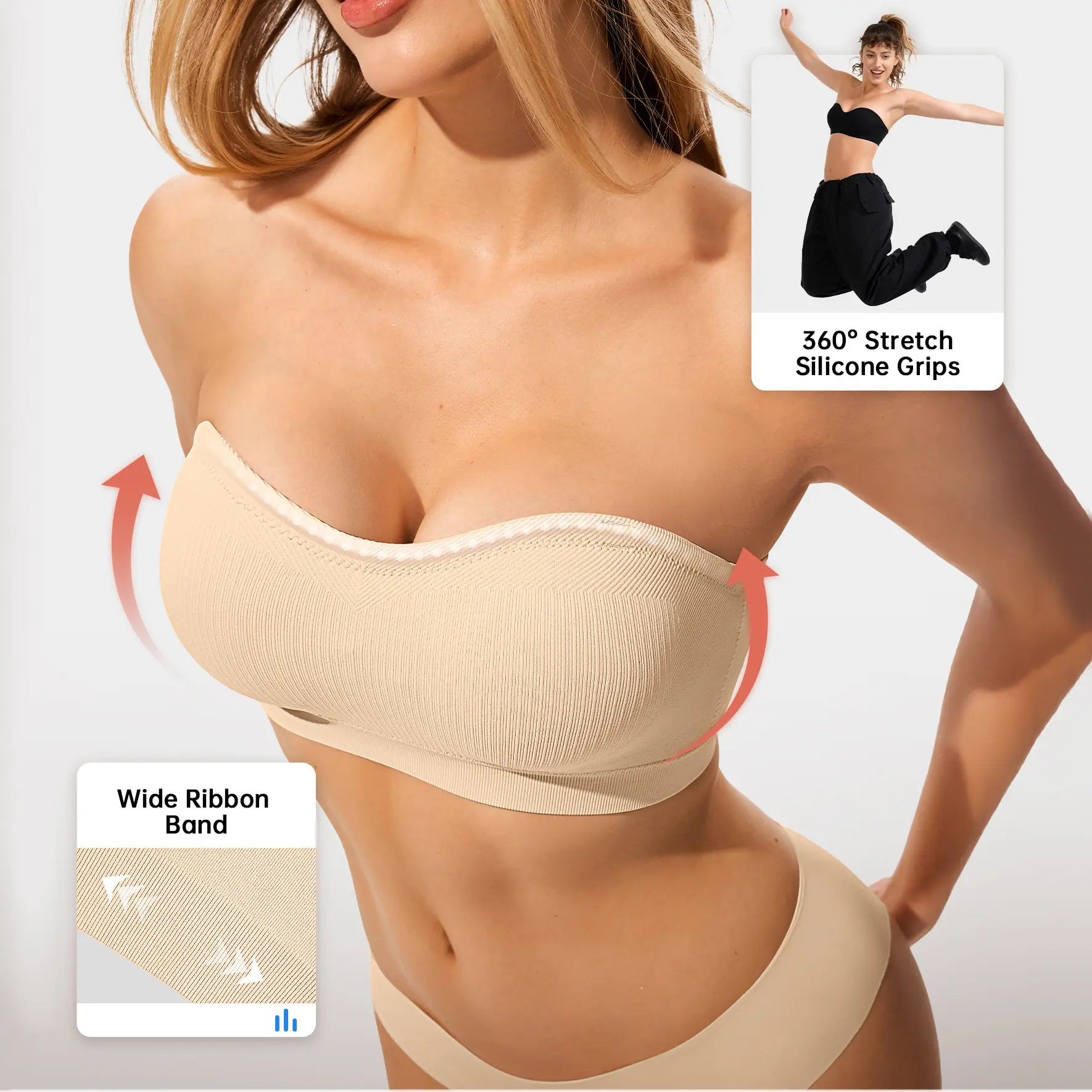  Put Bandeau Bra, Wireless Seamless Comfort Day