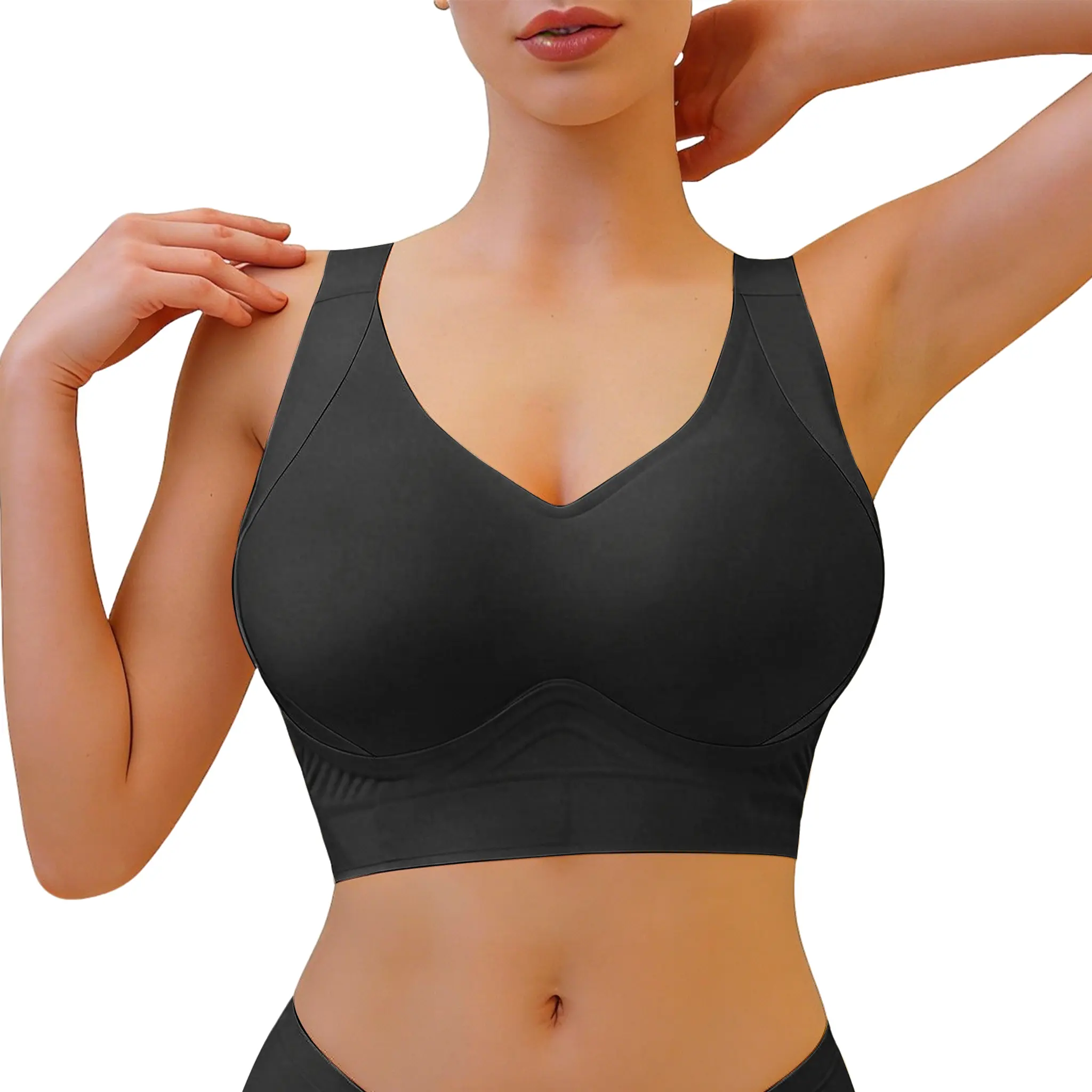 Soft Intention Plus Size 7 Row Hooks, Seamless,Everyday,Push Up