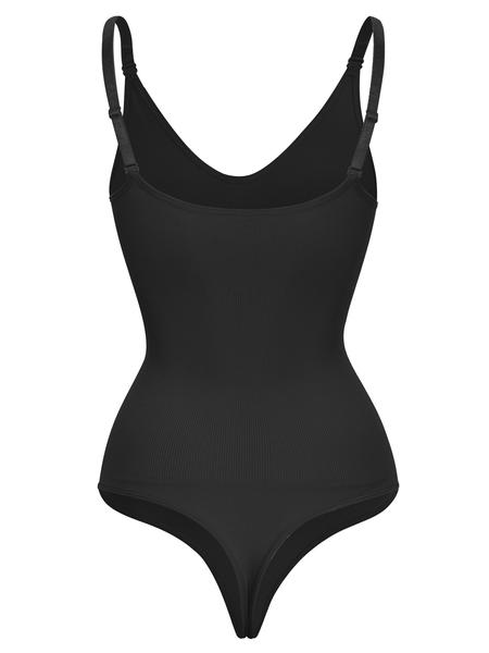 Women's Solid Backless Adjustable Strap Shapewear Bodysuit, High Stretch Seamless Shapewear, Lady Underwear Halloween dailydrip comfyessentials tiktokshopbacktoschool Women's Solid Backless Adjustable Strap Shapewear Bodysuit, High Stretch Seamless Shapewear, Lady Underwear Halloween dailydrip comfyessentials tiktokshopbacktoschool