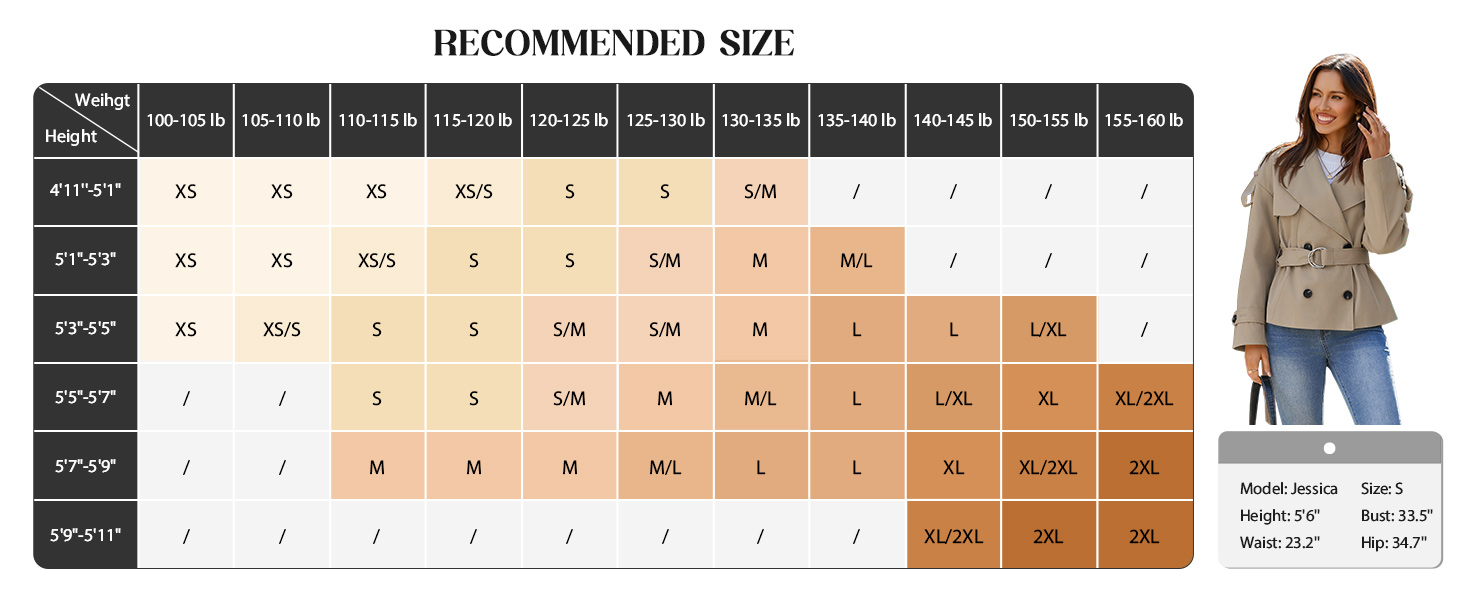 crop trench coat jacket for women