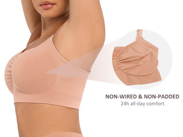 FeelinGirl #live1 Women's Wireless Bra Comfort up to 44DD No Padding No Underwire Unlined Cami Bra Seamless Sports Bra for Everyday Wear Breathable and Stretchy FeelinGirl #live1 Women's Wireless Bra Comfort up to 44DD No Padding No Underwire Unlined Cami Bra Seamless Sports Bra for Everyday Wear Breathable and Stretchy