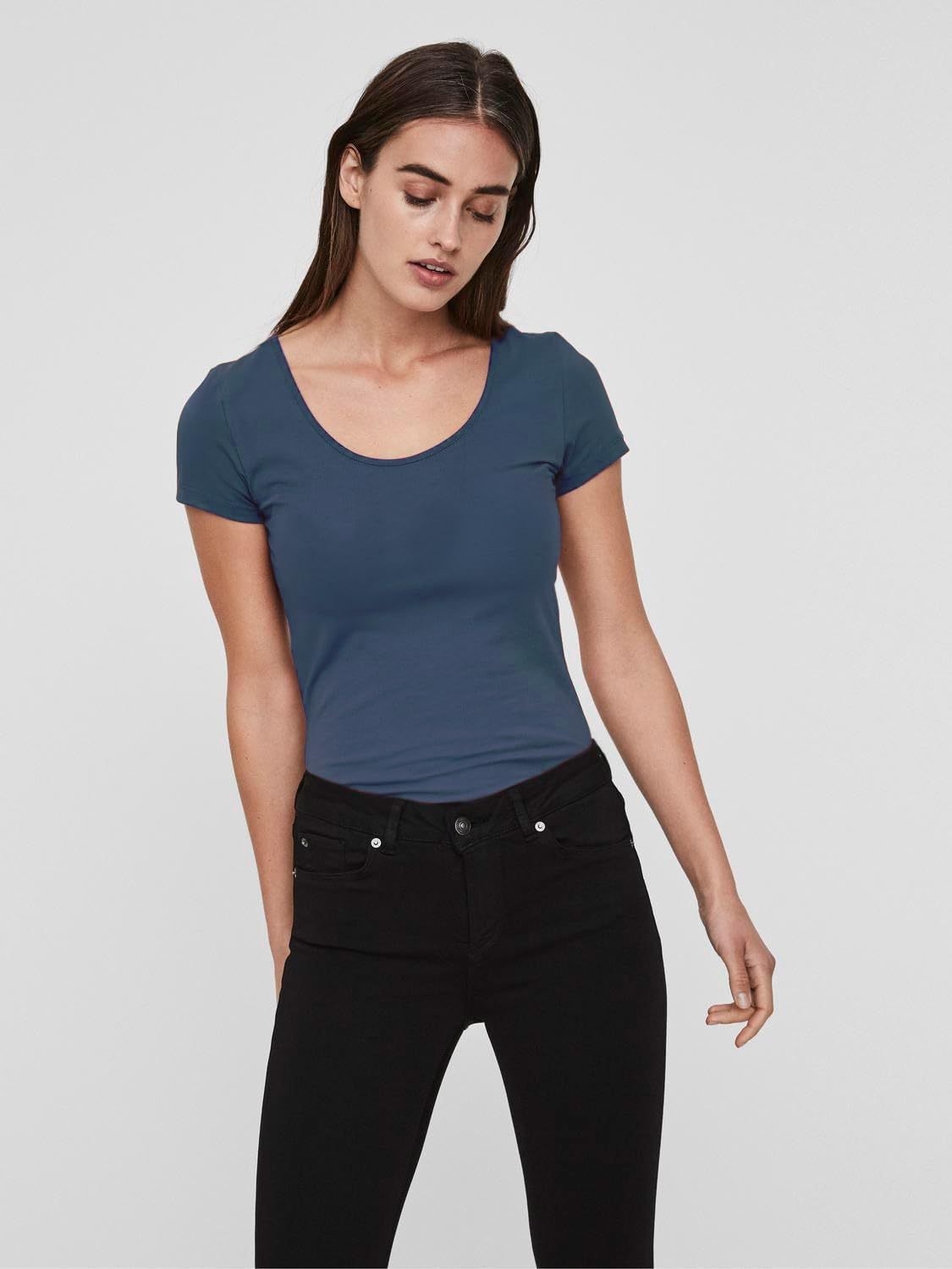 VERO MODA Women's Vmmaxi My Ss Soft U-Neck Noos T-Shirt