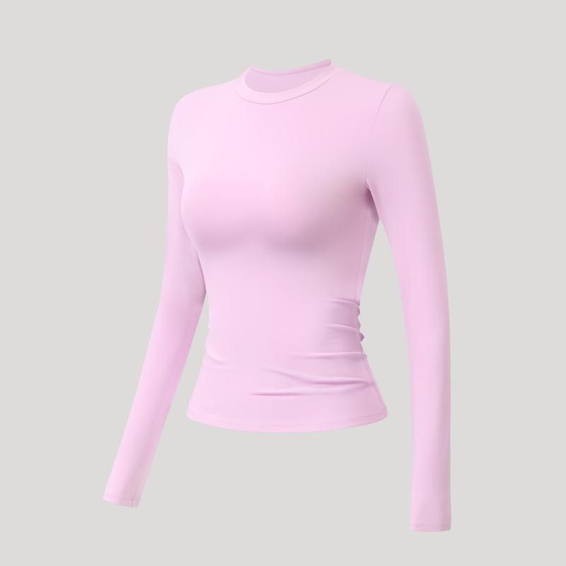 ⚡Flash Sale 👍Solid Sports Tee Set Round Neck Slim Stretchy Ideal for Yoga 🔥