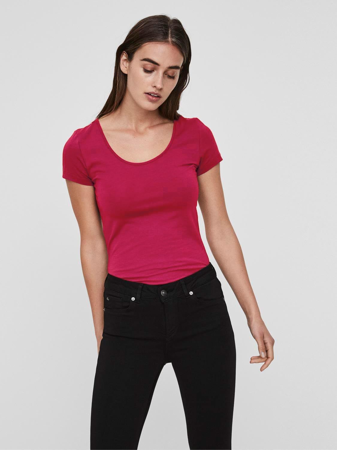 VERO MODA Women's Vmmaxi My Ss Soft U-Neck Noos T-Shirt