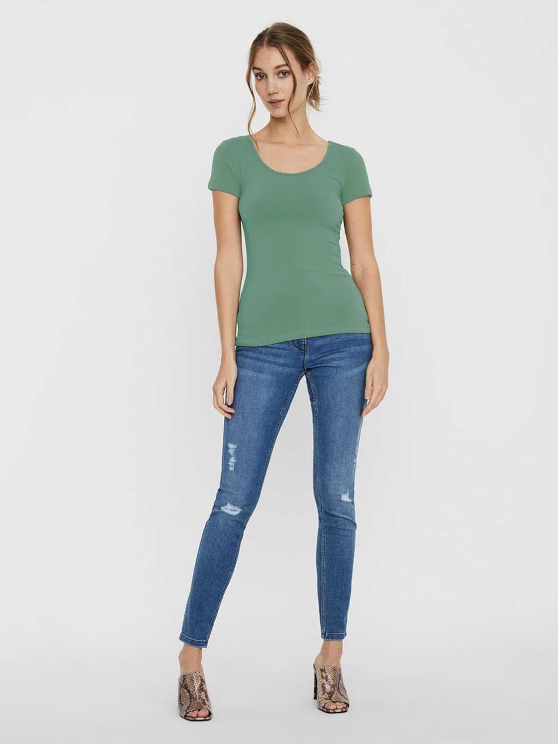 VERO MODA Women's Vmmaxi My Ss Soft U-Neck Noos T-Shirt