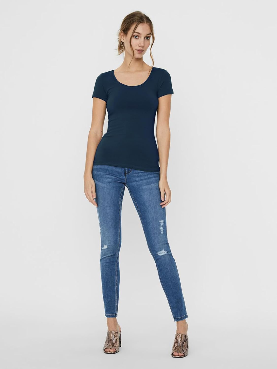 VERO MODA Women's Vmmaxi My Ss Soft U-Neck Noos T-Shirt