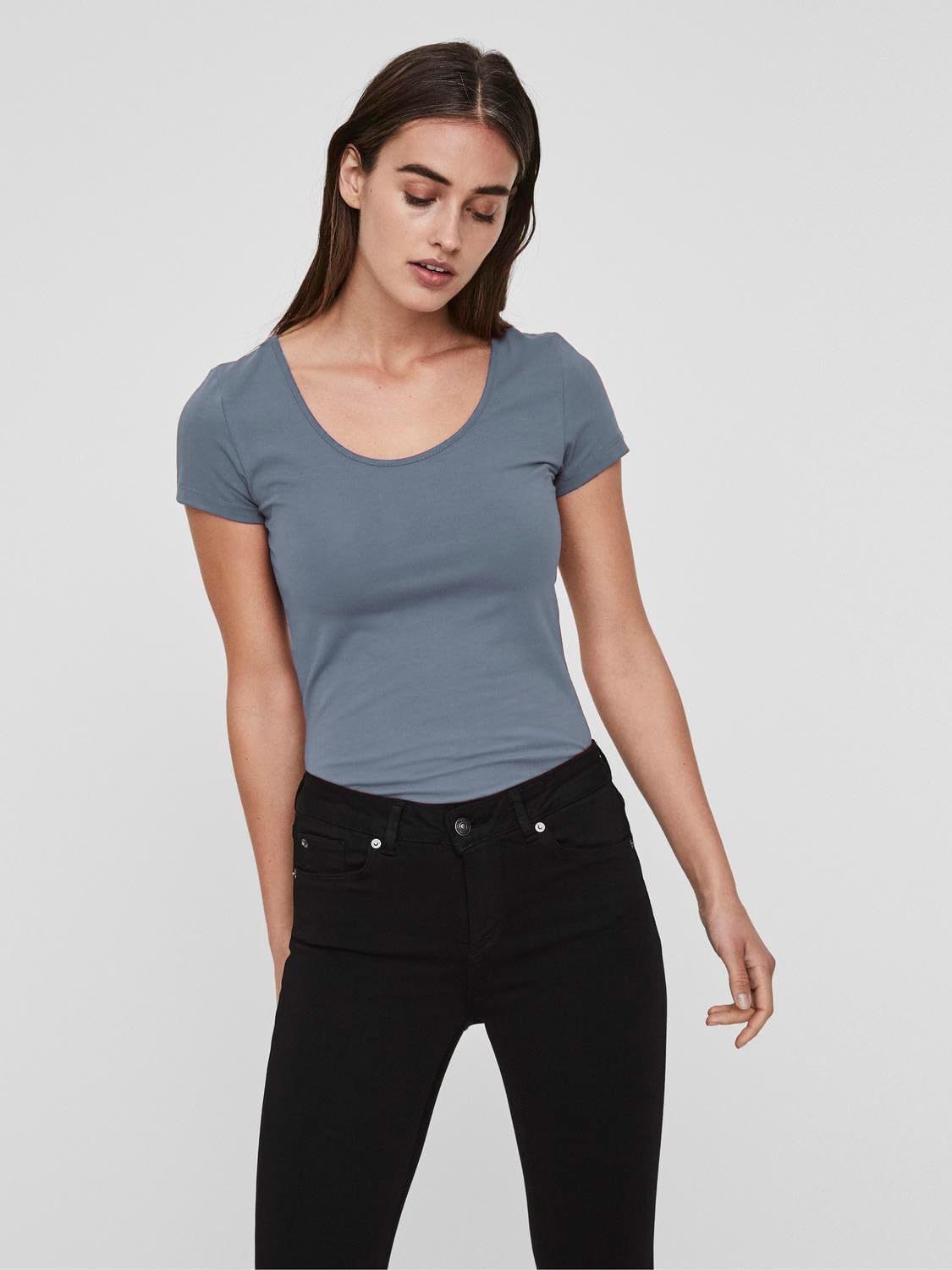 VERO MODA Women's Vmmaxi My Ss Soft U-Neck Noos T-Shirt