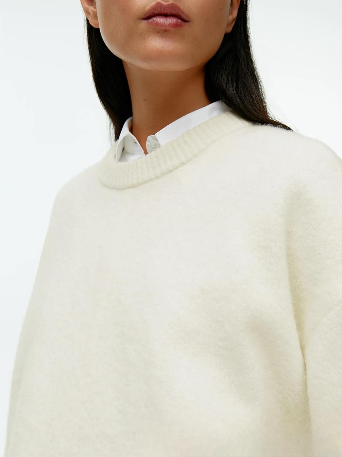 Women Soft Knitted Pullover Crew Neck Oversized Women Sweater Autumn Sweater