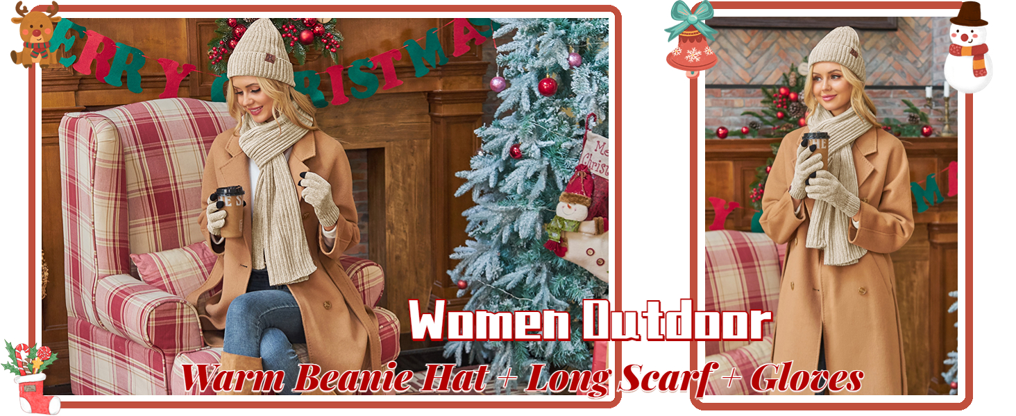  Women’s Winter 3 PCS Knitted Set