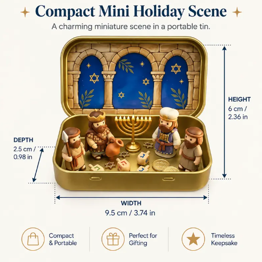 Home Supplies Pocket Mini Nativity Set, Plastic, Portable