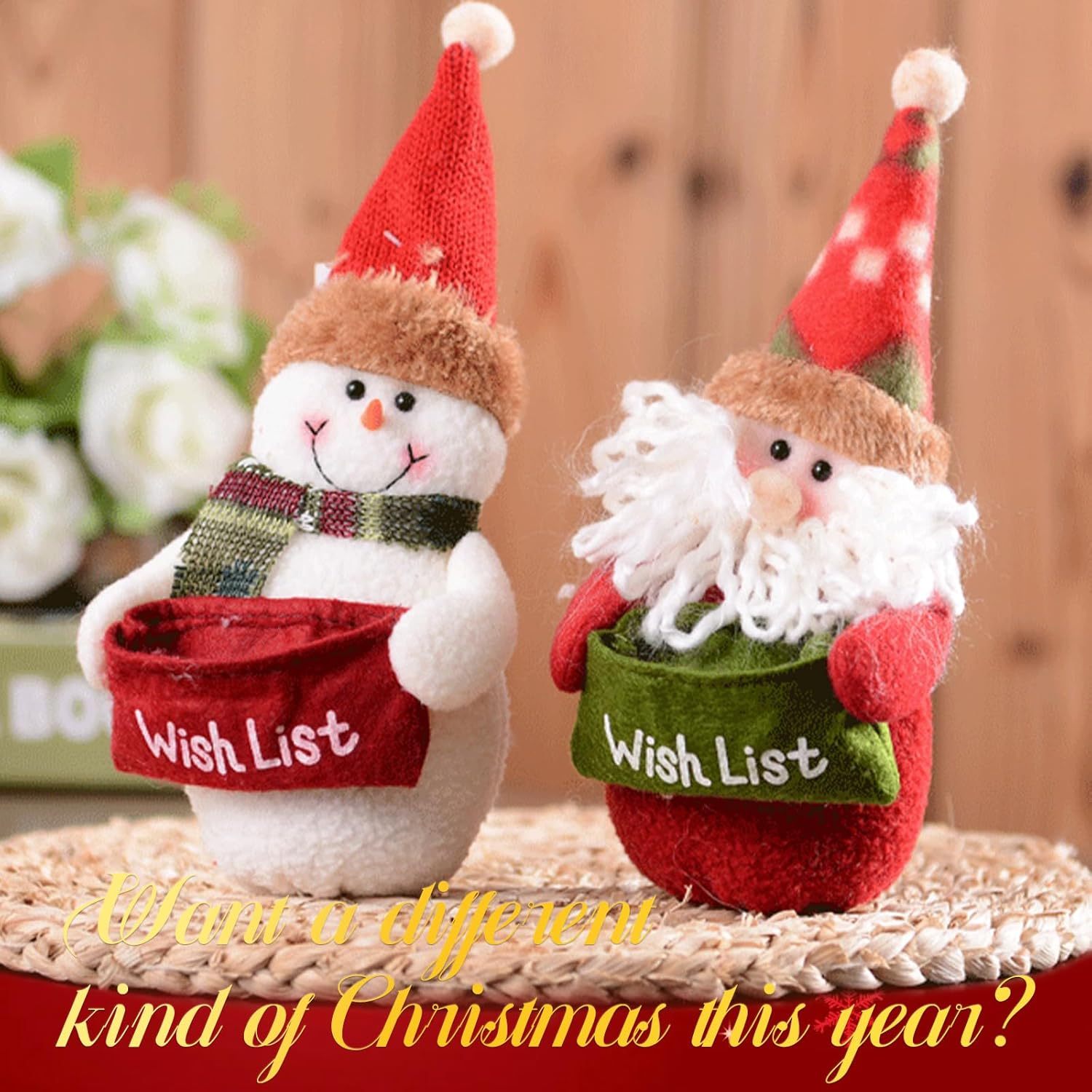 Christmas Gonks Decorations, 2pcs Christmas Ornament Kits, Xmas Style Figurines Santa Claus Snowman Cute Cartoon Xmas Decor For Home Garden Party Decor Desktop Decoration, Christmas Gnomes Decorations