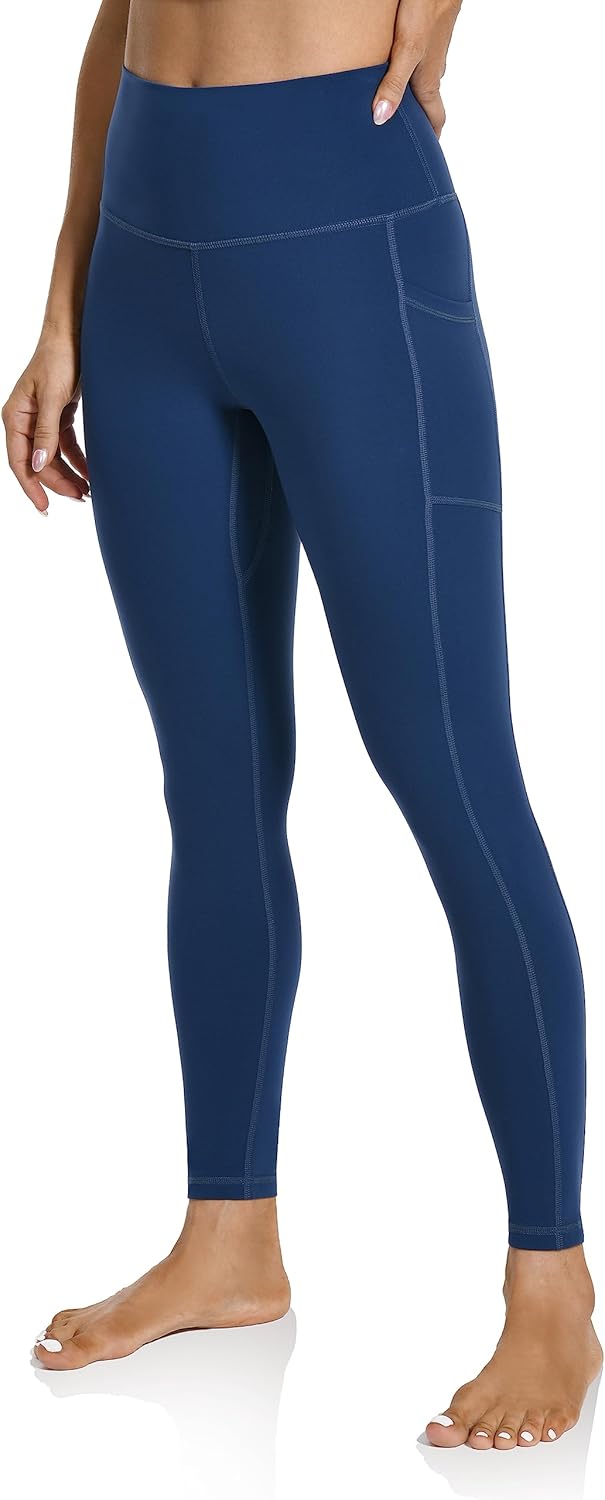 Women's High Waisted Yoga Pants 7/8 Length Leggings with Pockets