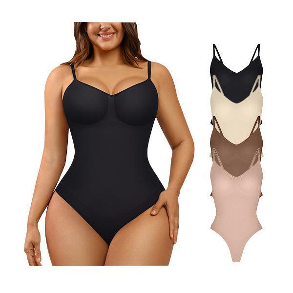 Seamless coverage bra, one-piece panty, thong panty