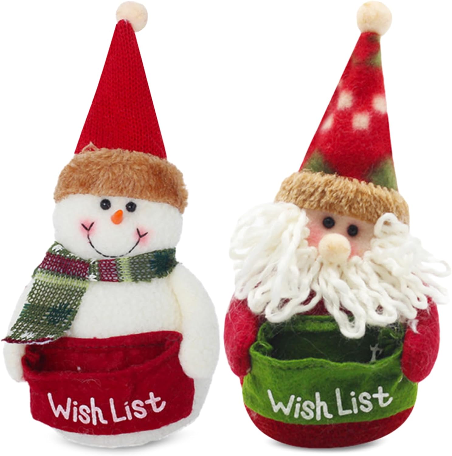 Christmas Gonks Decorations, 2pcs Christmas Ornament Kits, Xmas Style Figurines Santa Claus Snowman Cute Cartoon Xmas Decor For Home Garden Party Decor Desktop Decoration, Christmas Gnomes Decorations