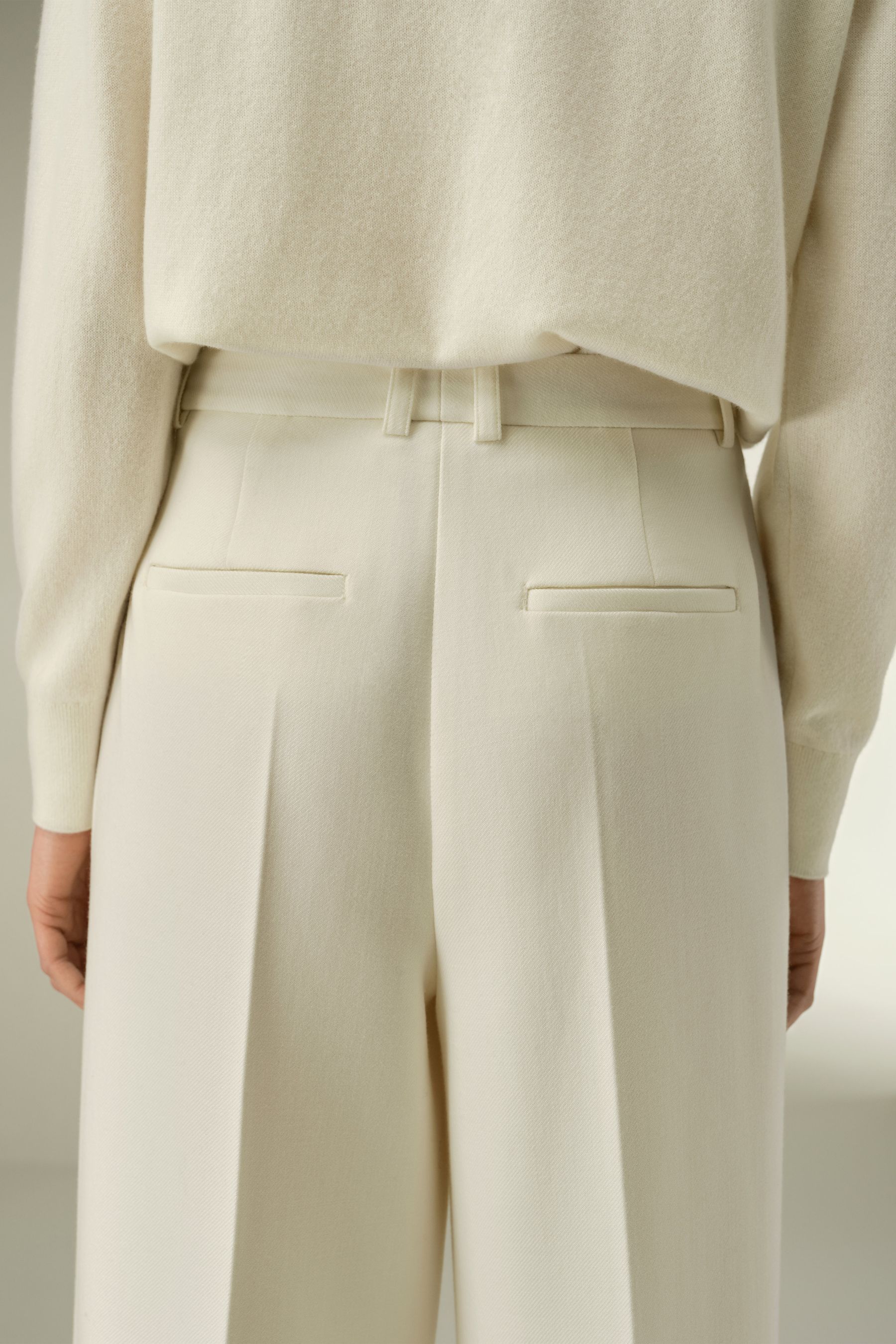 Silk-Wool Tweed Blend Trousers