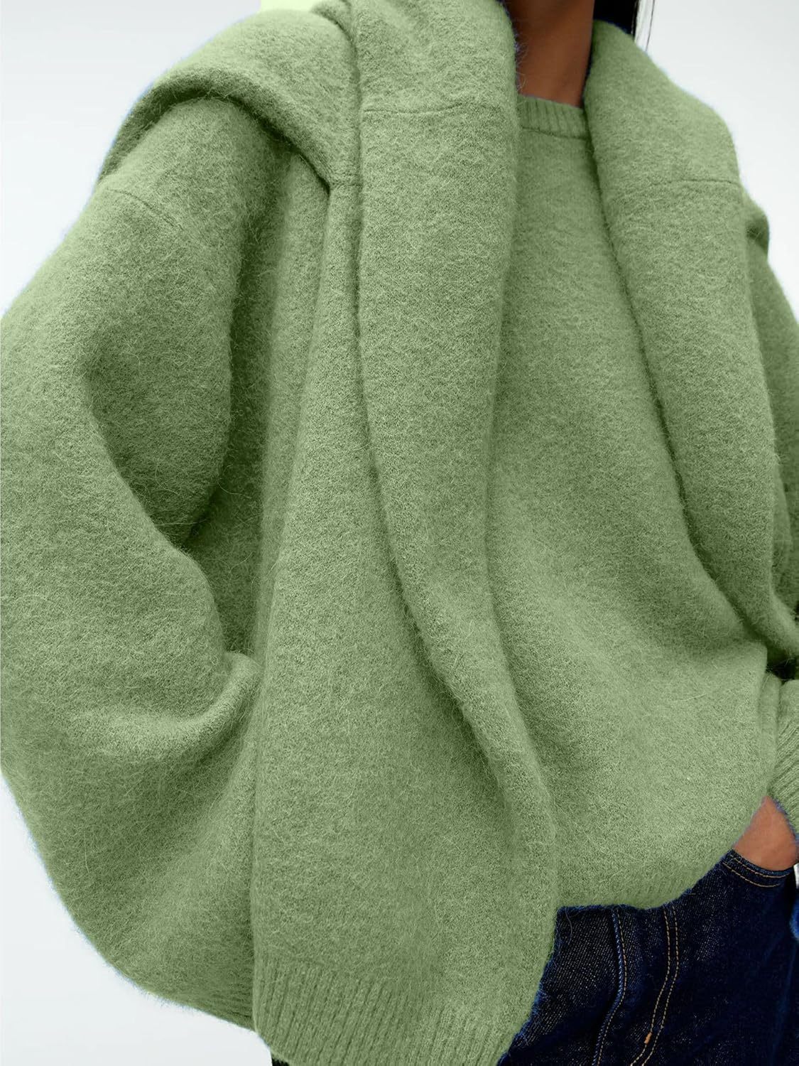 Women Soft Knitted Pullover Crew Neck Oversized Women Sweater Autumn Sweater