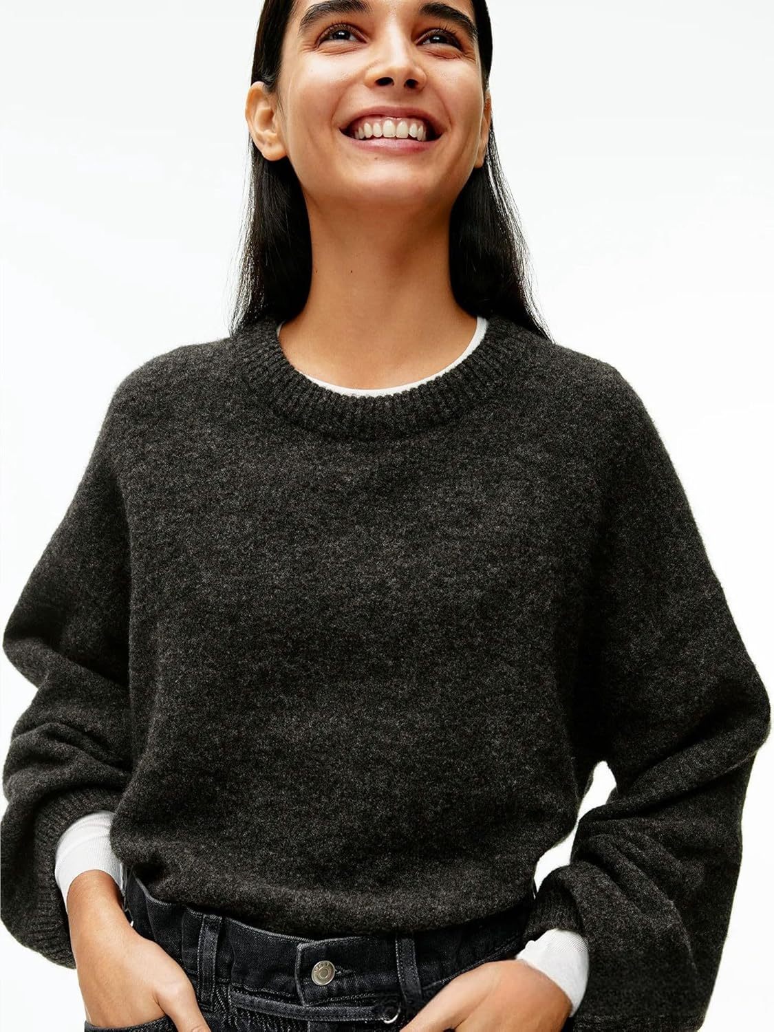 Women Soft Knitted Pullover Crew Neck Oversized Women Sweater Autumn Sweater