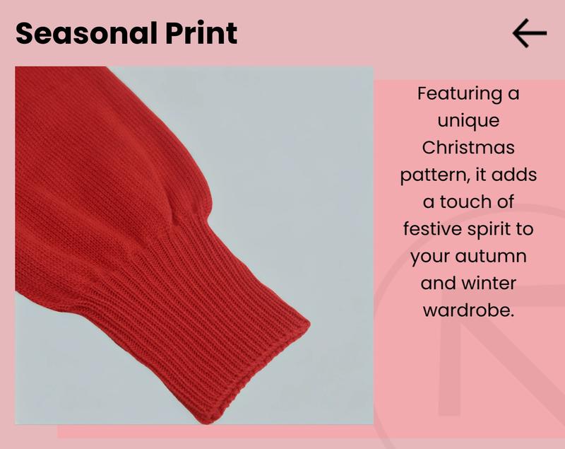 Women's Red Long Sleeve Pullover Sweater, Christmas Fall/winter Knitwear, Round Neck Casual Cute Pullover Sweater for Women, Suitable for Daily Outings, Parties, Ladies Christmas Autumn-winter Clothes, Fitted