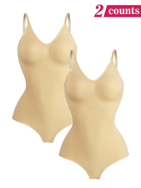 Women's Solid Backless Adjustable Strap Shapewear Bodysuit, High Stretch Seamless Shapewear, Lady Underwear Halloween dailydrip comfyessentials tiktokshopbacktoschool Women's Solid Backless Adjustable Strap Shapewear Bodysuit, High Stretch Seamless Shapewear, Lady Underwear Halloween dailydrip comfyessentials tiktokshopbacktoschool