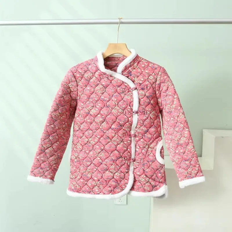 Chinese Style Women Vintage Northeast Flower Cotton-padded Jacket 