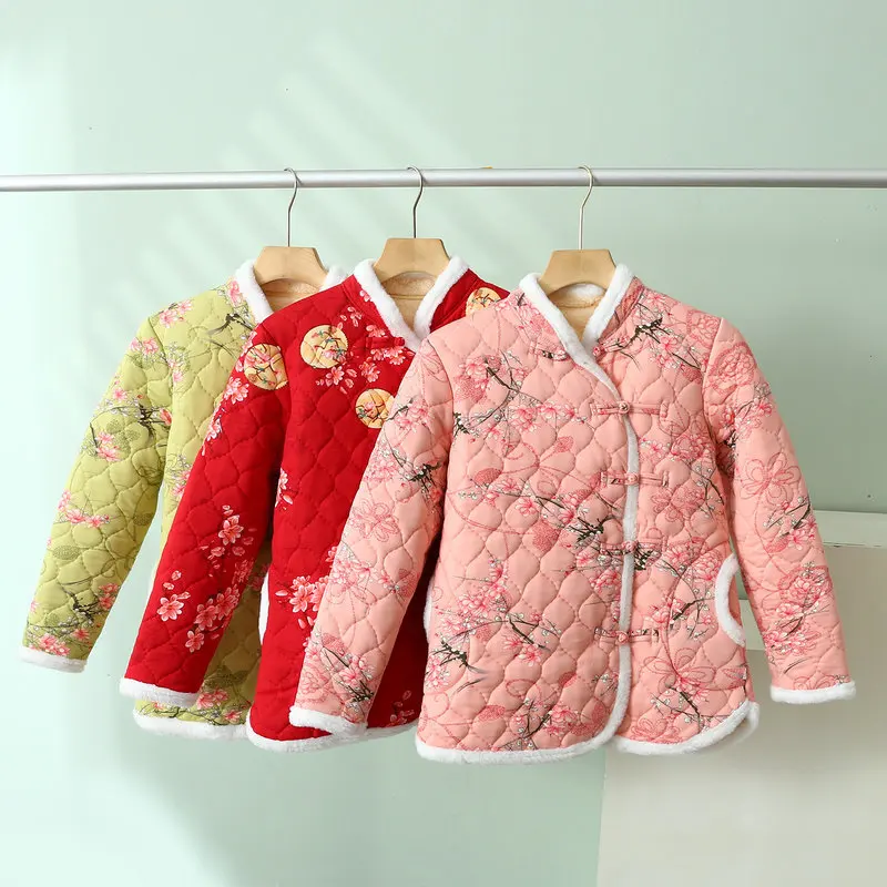 Chinese Style Women Vintage Northeast Flower Cotton-padded Jacket 