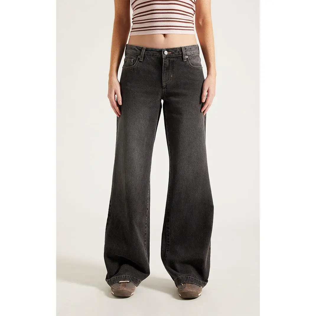 Low Rise Baggy Jeans Black