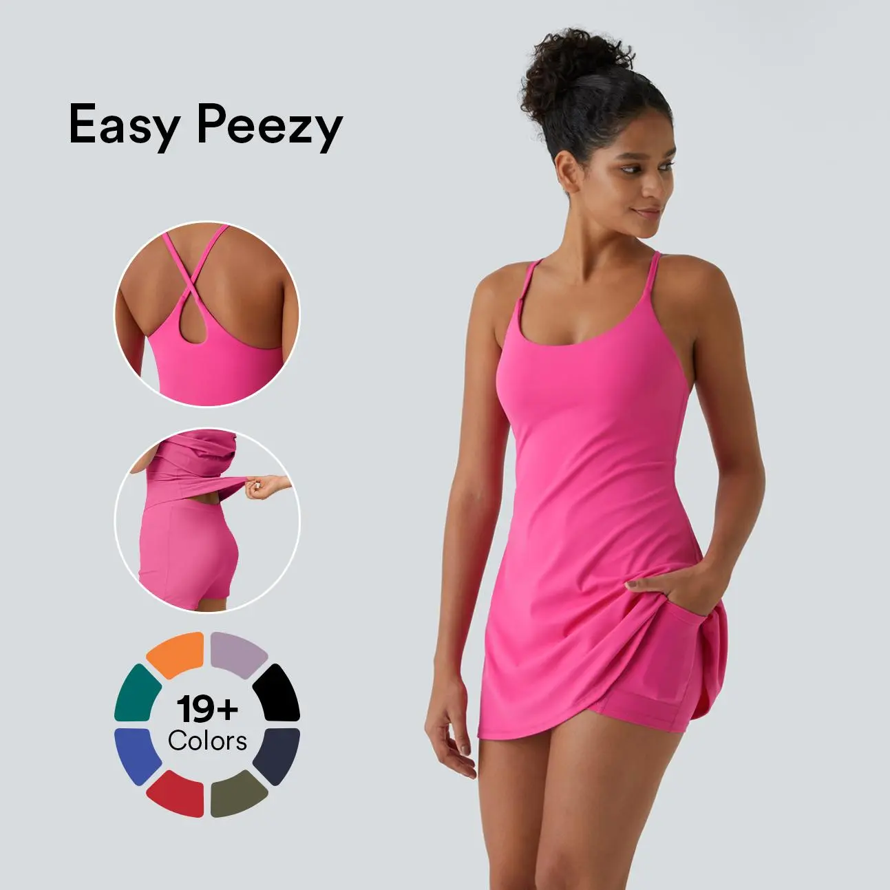 Halara Softlyzero Plush Backless Active Dress-Easy Peezy, Spring Dresses, Dance Dresses for Women #SwimWeek