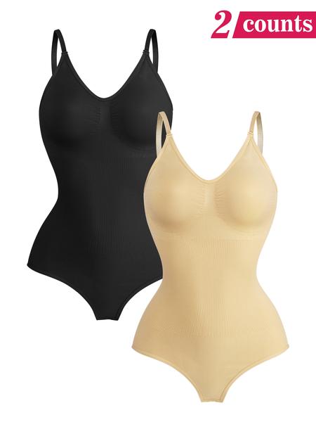 Women's Solid Backless Adjustable Strap Shapewear Bodysuit, High Stretch Seamless Shapewear, Lady Underwear Halloween dailydrip comfyessentials tiktokshopbacktoschool Women's Solid Backless Adjustable Strap Shapewear Bodysuit, High Stretch Seamless Shapewear, Lady Underwear Halloween dailydrip comfyessentials tiktokshopbacktoschool