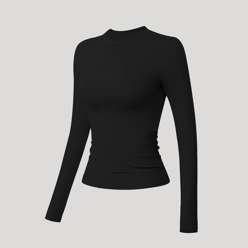 ⚡Flash Sale 👍Solid Sports Tee Set Round Neck Slim Stretchy Ideal for Yoga 🔥