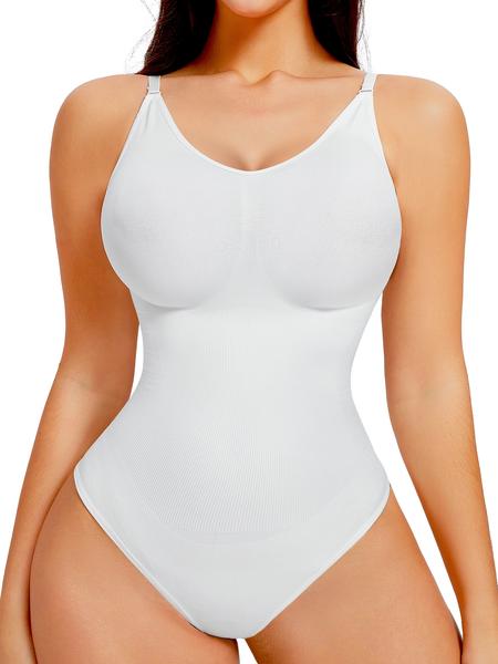 Women's Solid Backless Adjustable Strap Shapewear Bodysuit, High Stretch Seamless Shapewear, Lady Underwear Halloween dailydrip comfyessentials tiktokshopbacktoschool Women's Solid Backless Adjustable Strap Shapewear Bodysuit, High Stretch Seamless Shapewear, Lady Underwear Halloween dailydrip comfyessentials tiktokshopbacktoschool