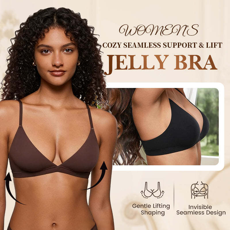 🔥2 for €36💞Women's Wire-Free Jelly Support Triangle Bralette