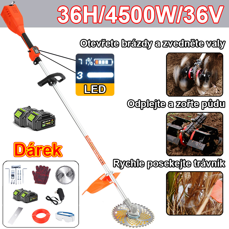 🔥Multifunkční stroj na zpracování půdy: orba, sečení a kypření půdy.