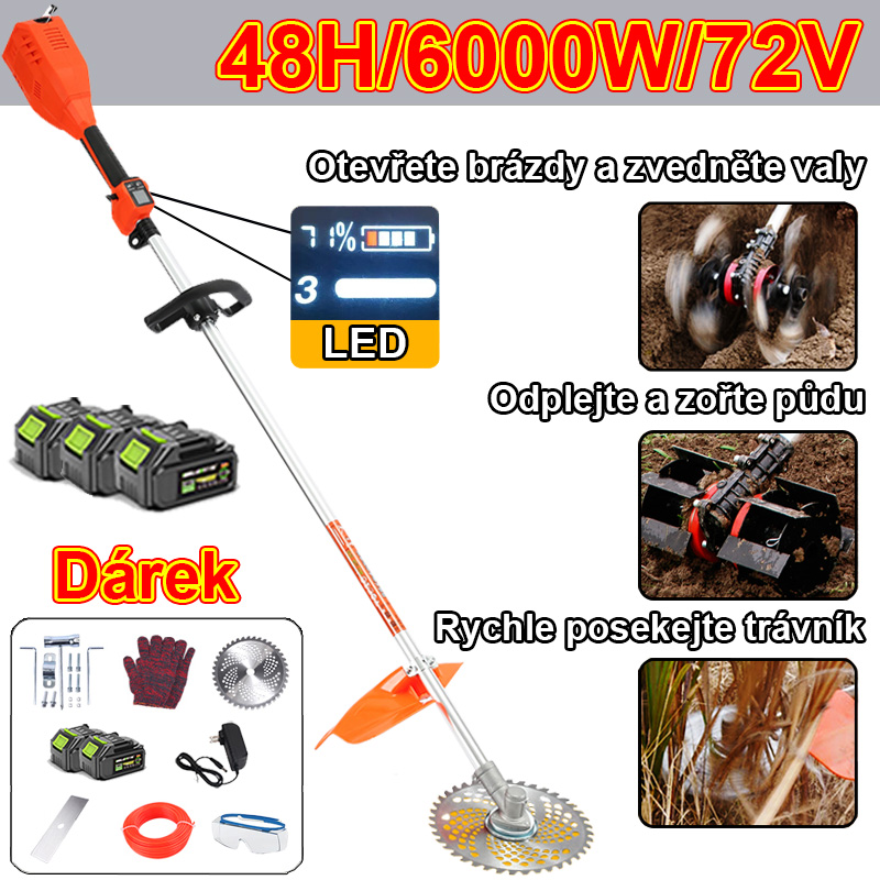 🔥Multifunkční stroj na zpracování půdy: orba, sečení a kypření půdy.