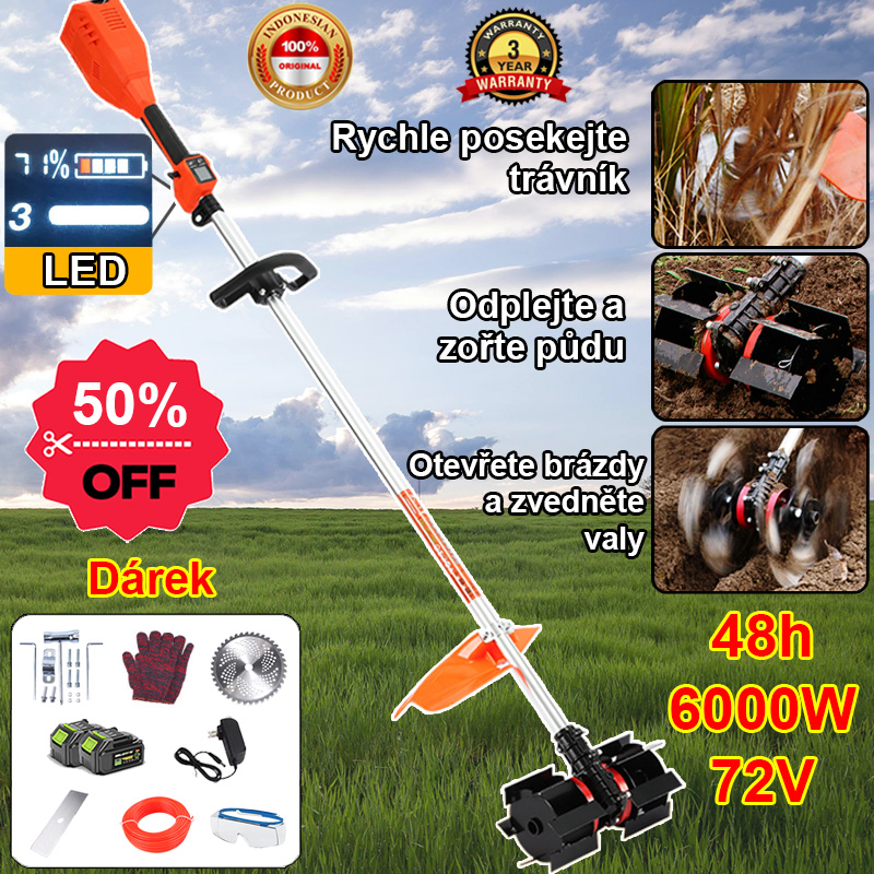 🔥Multifunkční stroj na zpracování půdy: orba, sečení a kypření půdy.