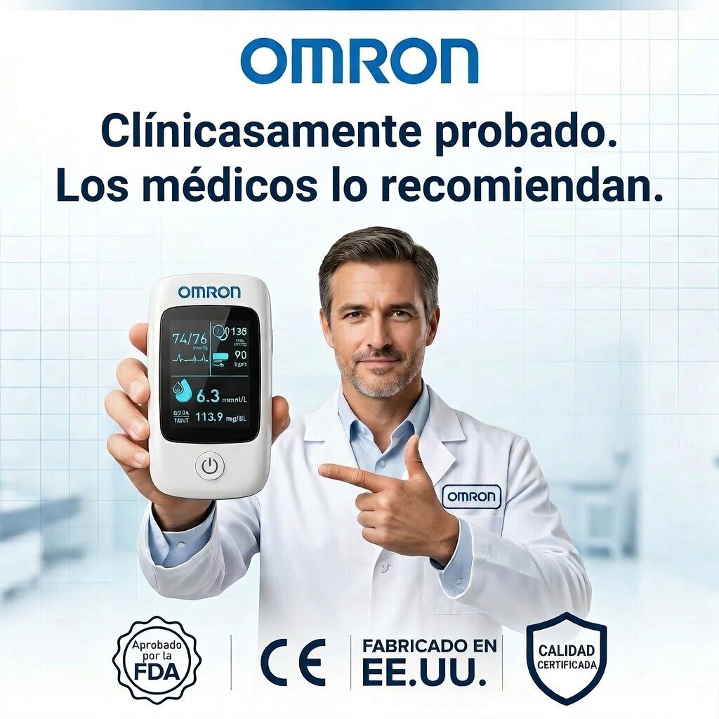 Omron™ presenta el nuevo medidor de glucosa en sangre inteligente y no invasivo 🔥Hecho en EE. UU.🔥