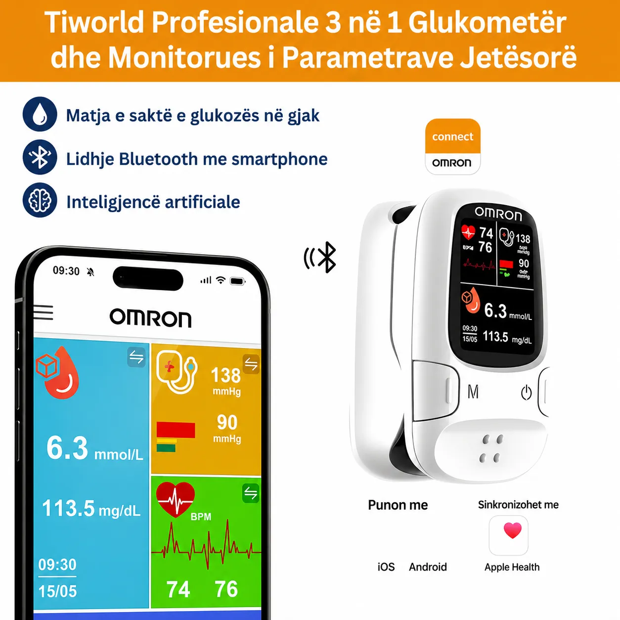Omron™ prezanton një glukometër të ri inteligjent, jo-invaziv 🔥Prodhuar në SHBA🔥