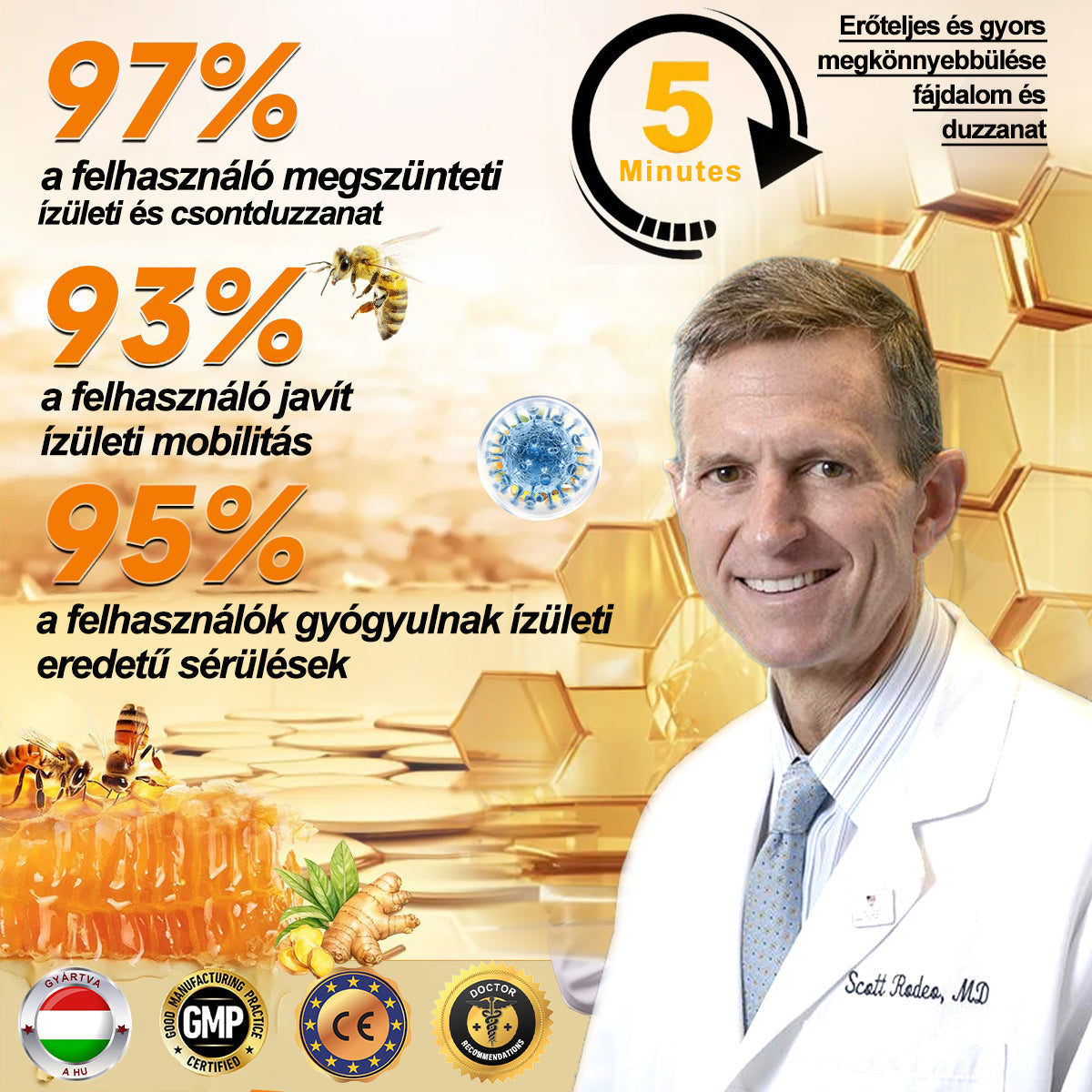 ADNOON® Botulinum Toxin & Méhméreg Fájdalomcsillapító Csontgyógyító Krém👨‍⚕️A Magyar Ortopéd Társaság (MOT) Által Jóváhagyva