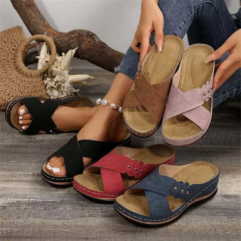 Ortopedyczne sandały wygodne do noszenia przez cały dzień, łagodzą bóle pleców i stóp 🔥💖 Druga para za pół ceny