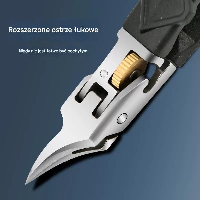 „Cążki do paznokci zaprojektowane przez podologa – bezpiecznie i łatwo radzą sobie z wrastającymi, zgrubiałymi oraz zainfekowanymi grzybicą paznokciami.”