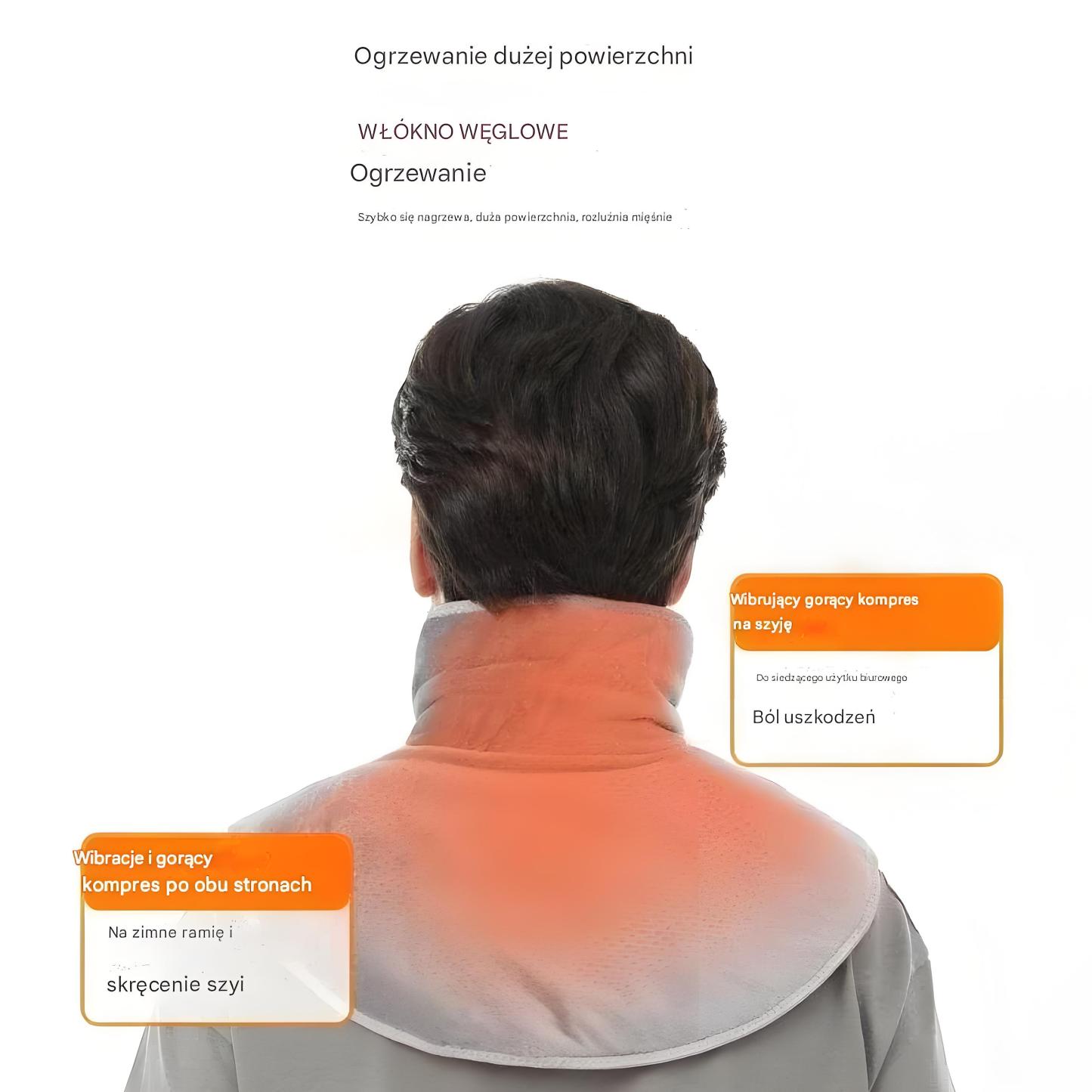 Podgrzewana poduszka masująca na ramiona i szyję 2025 – skutecznie łagodzi ból karku i ramion 🔥 Drugi egzemplarz za połowę ceny!