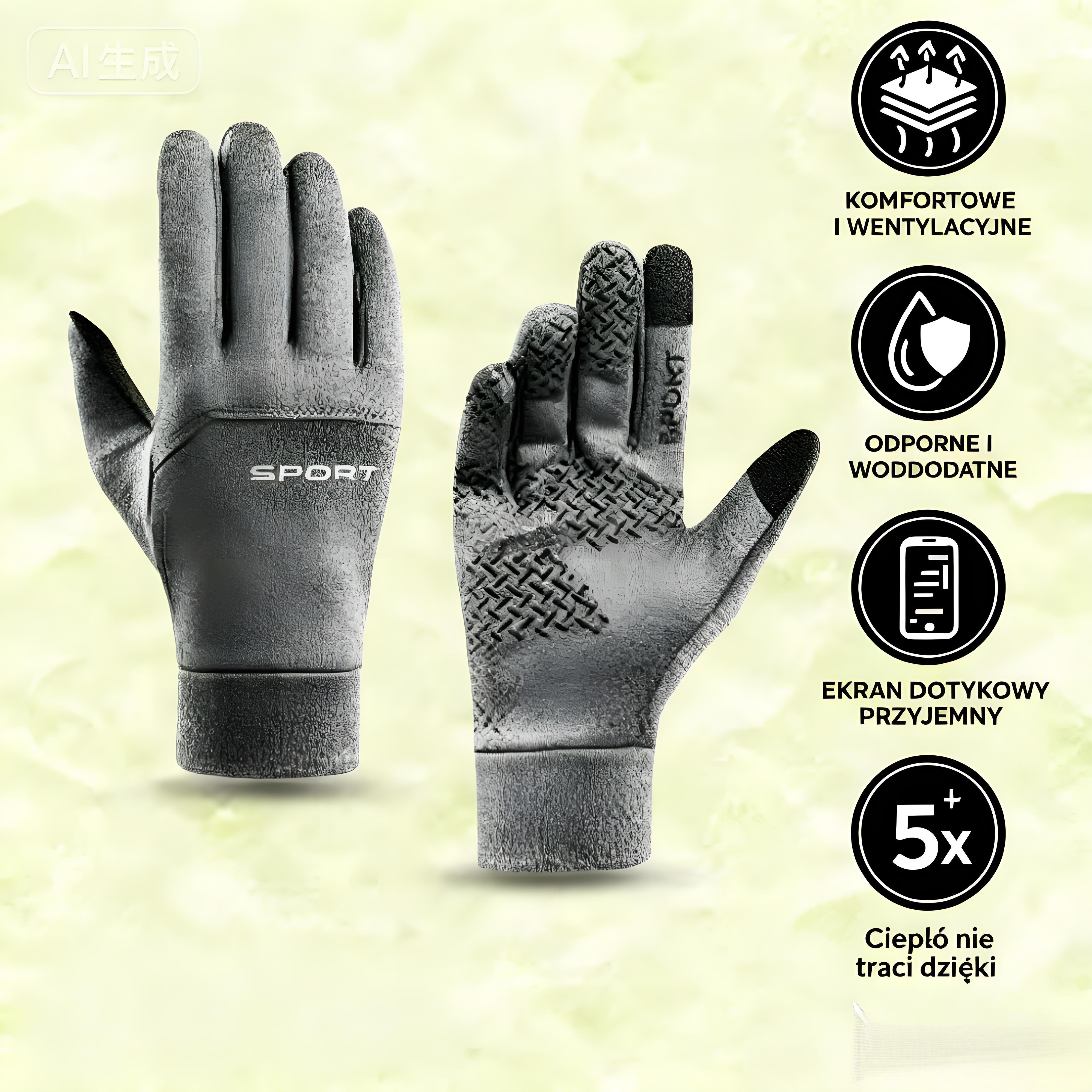 Dotykowe rękawice wełniane z podszewką – zapewniają maksymalny komfort, ciepło i ochronę dla osób starszych 🔥Drugi sztuka za pół ceny!